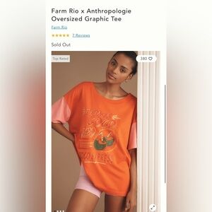 FARM Rio Orange and Pink Graphic Tee